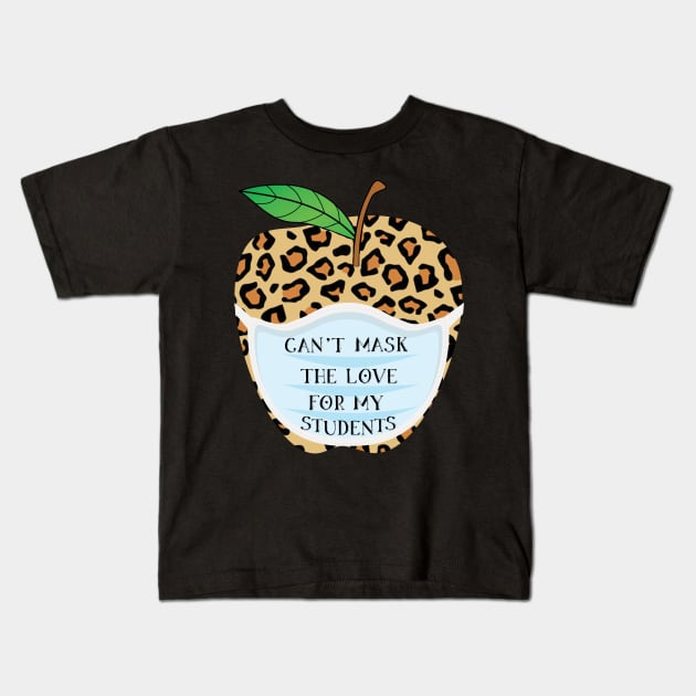 can't mask the love for my students Kids T-Shirt by yellowpinko